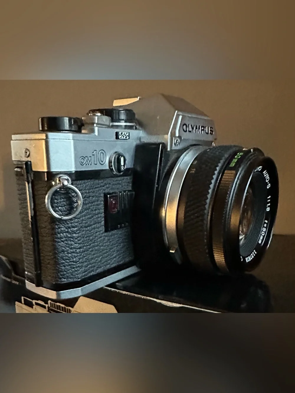 Olympus F.Zuiko Auto-S 50mm f/1.8 Lens — Black and Silver